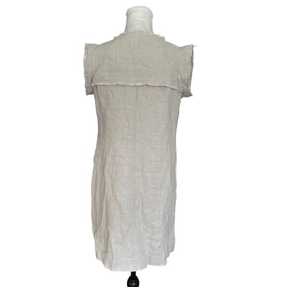 Michael Kors Linen-Blend Sleeveless Button-Up Front Dress P/S - Picture 3 of 8
